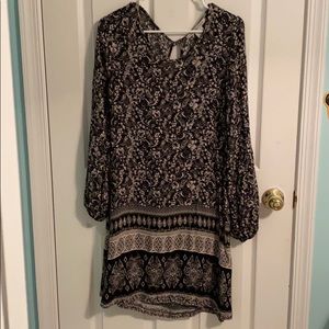 Black patterned dress